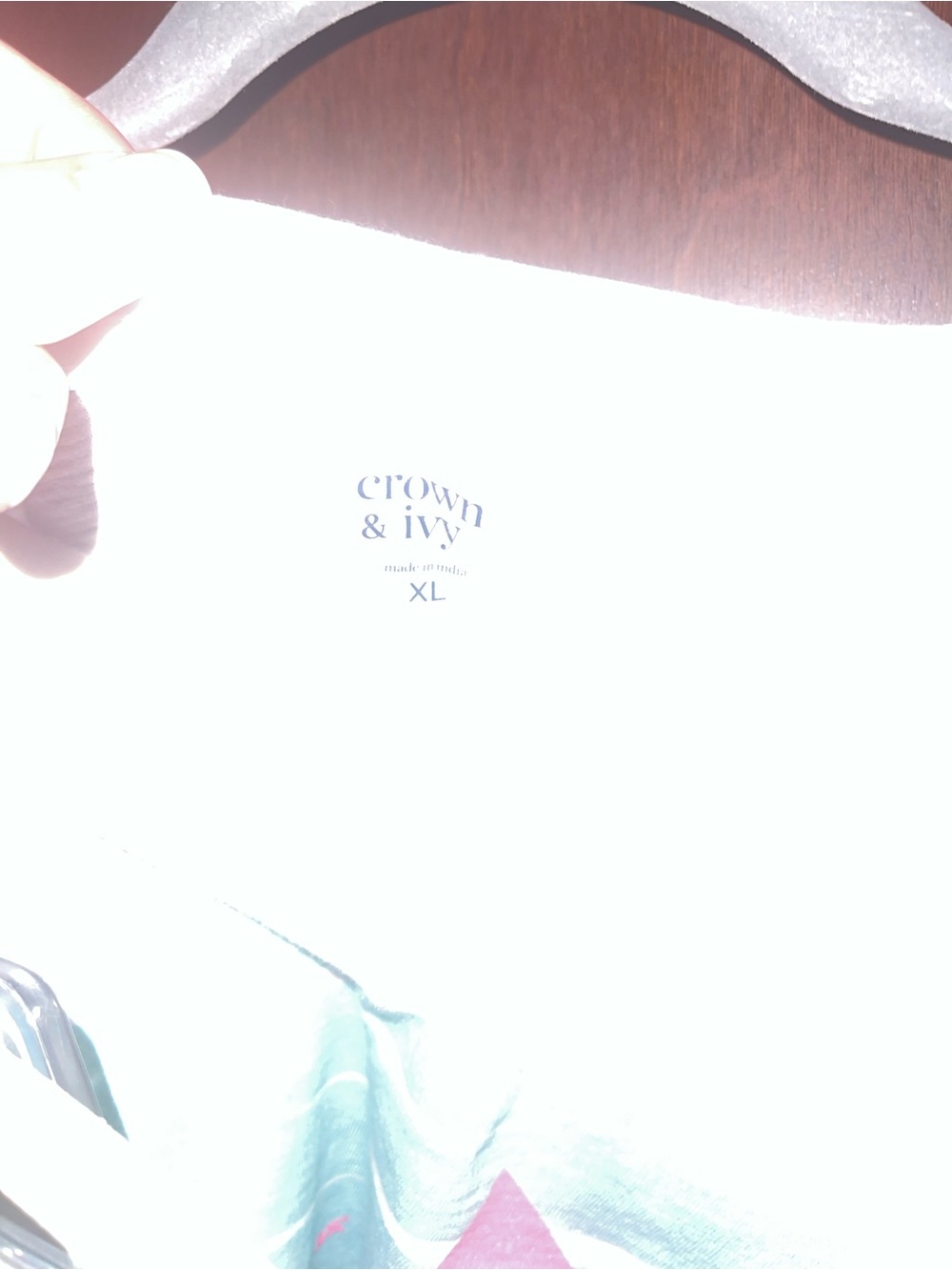 crown & ivy White Tee with Pink, Green, Blue and Orange Sailboat Motif - Picture 2 of 2